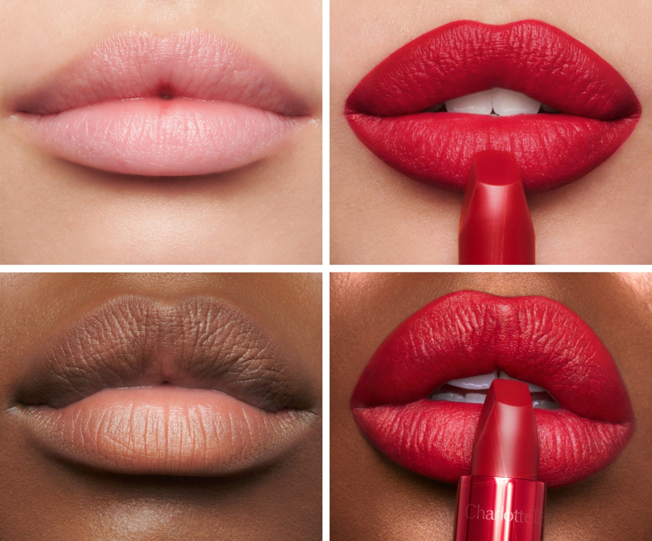 HOT LIPS
CARINA'S LOVE
A bright medium red lipstick for a vibrant matte lip look