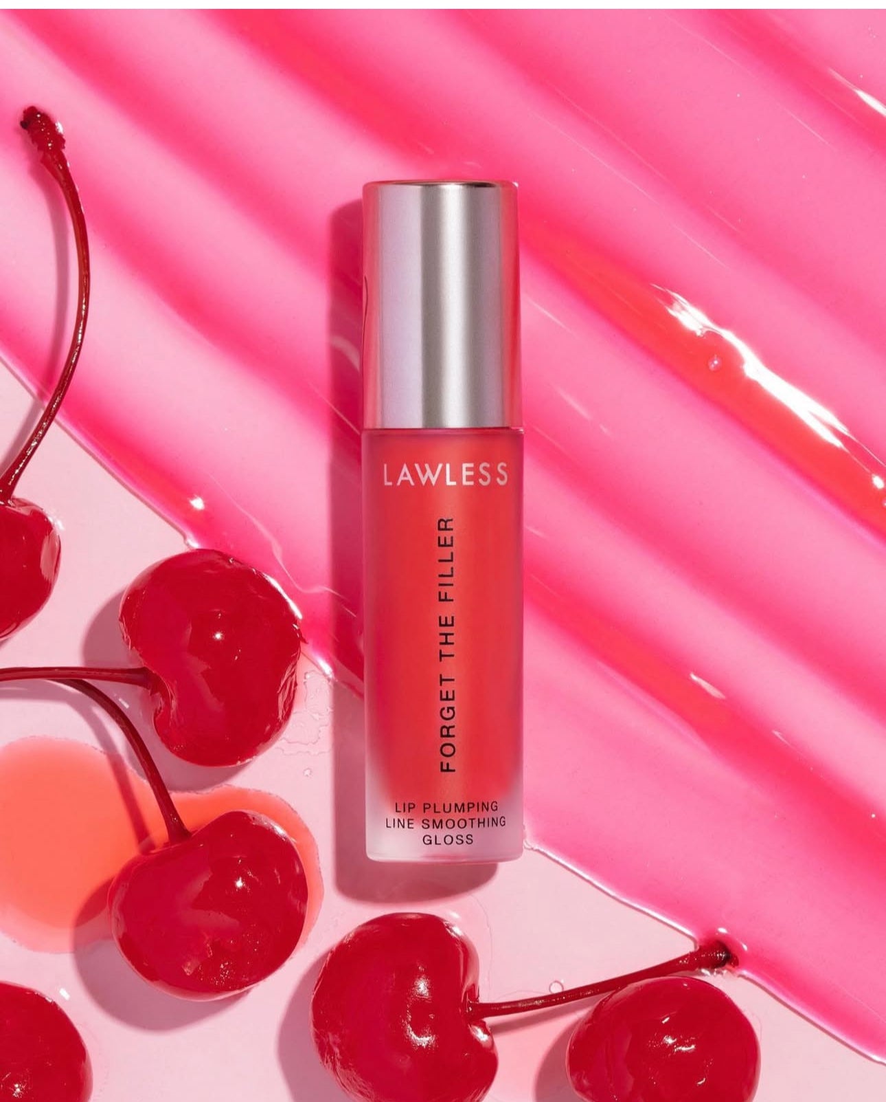 Forget The Filler Lip-Plumping Line-Smoothing Gloss- Cherry vanilla (sheer red with a nostalgic cherry vanilla )