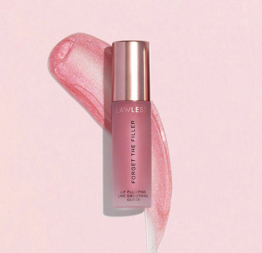 Forget The Filler Lip-Plumping Line-Smoothing Gloss -Pixie ( Baby pink with pink shimmer )