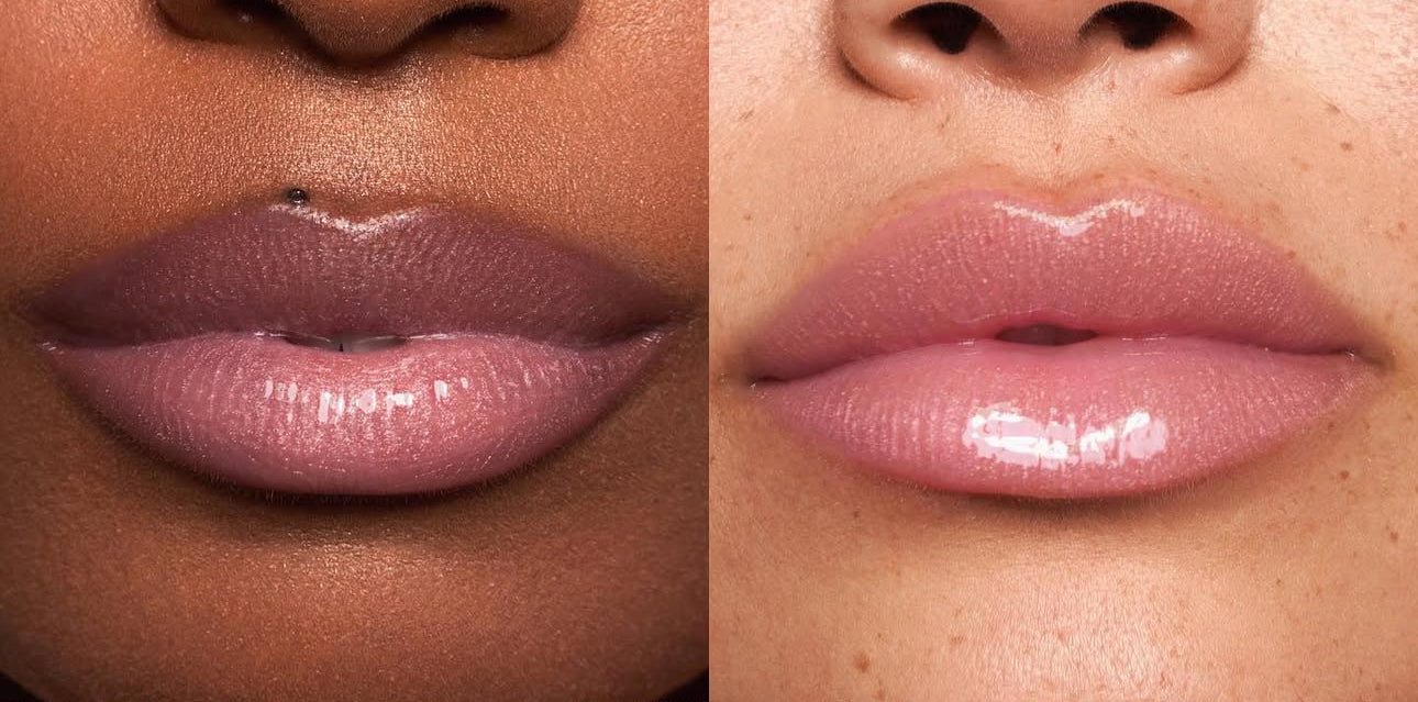 Forget The Filler Lip-Plumping Line-Smoothing Gloss -Pixie ( Baby pink with pink shimmer )