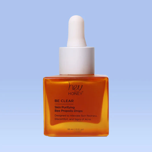 Hey Honey Skincare Be Clear Skin Purifying Bee Propolis Drops Serum-Designed To Alleviate Skin Redness, Discomfort, Blemishes & Acne