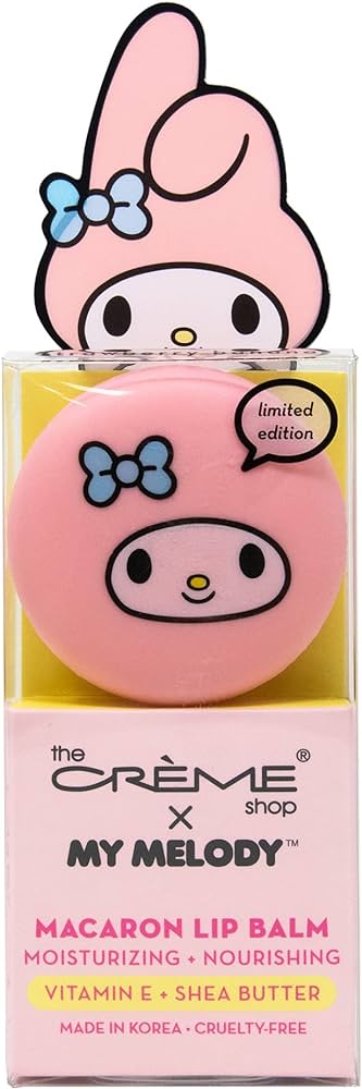 The Crème Shop x My Melody Macaron Lip Balm - Strawberry Banana