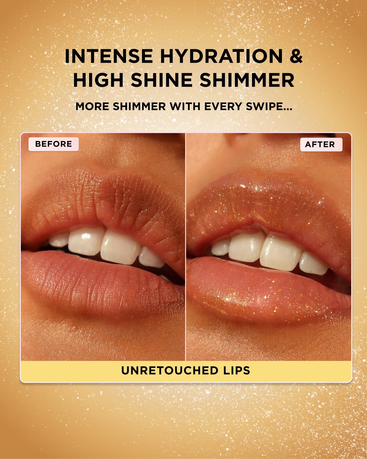 Honey infused lip oil - Golden shimmer glow