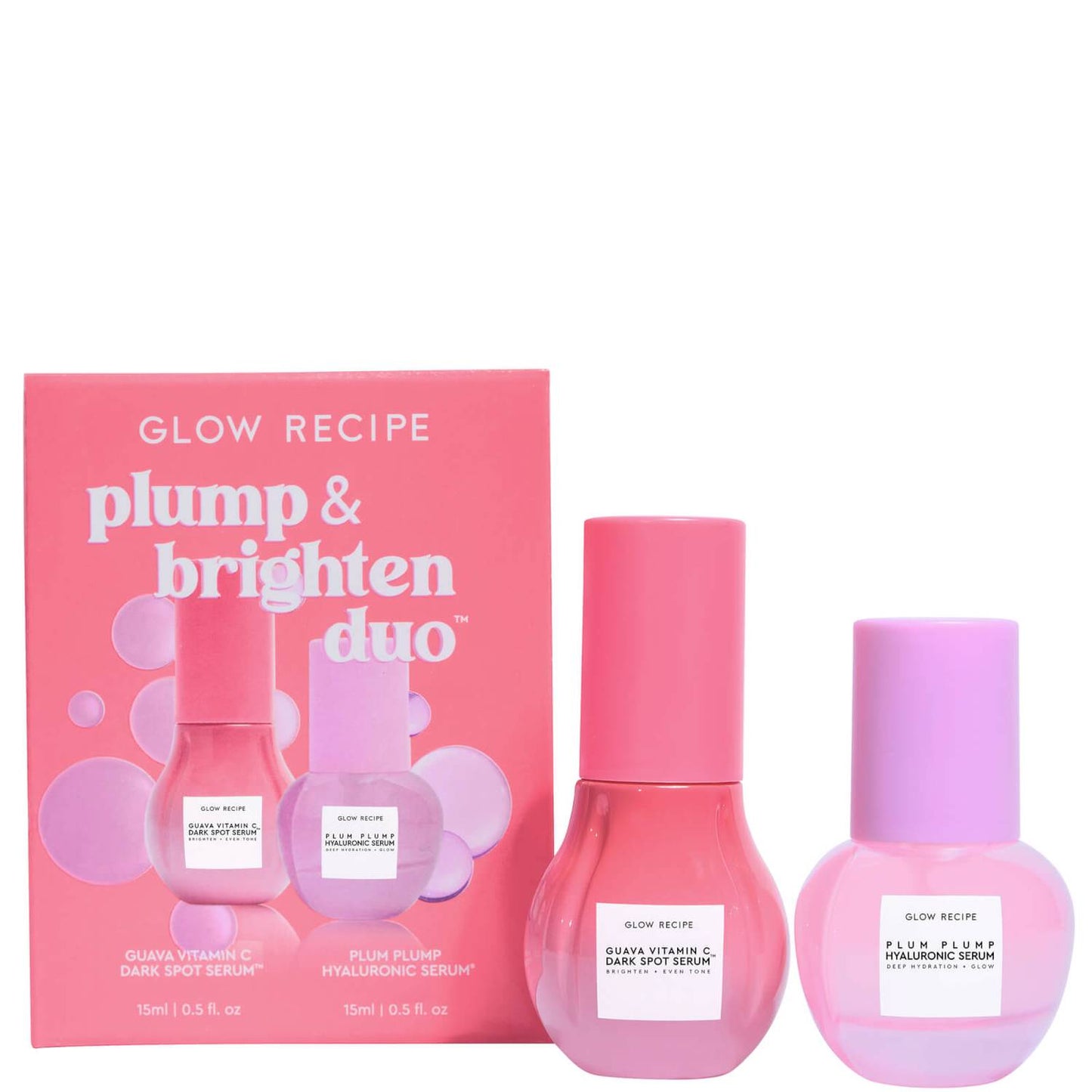 GLOW RECIPE PLUMP AND BRIGHTEN DUO (60$ value)