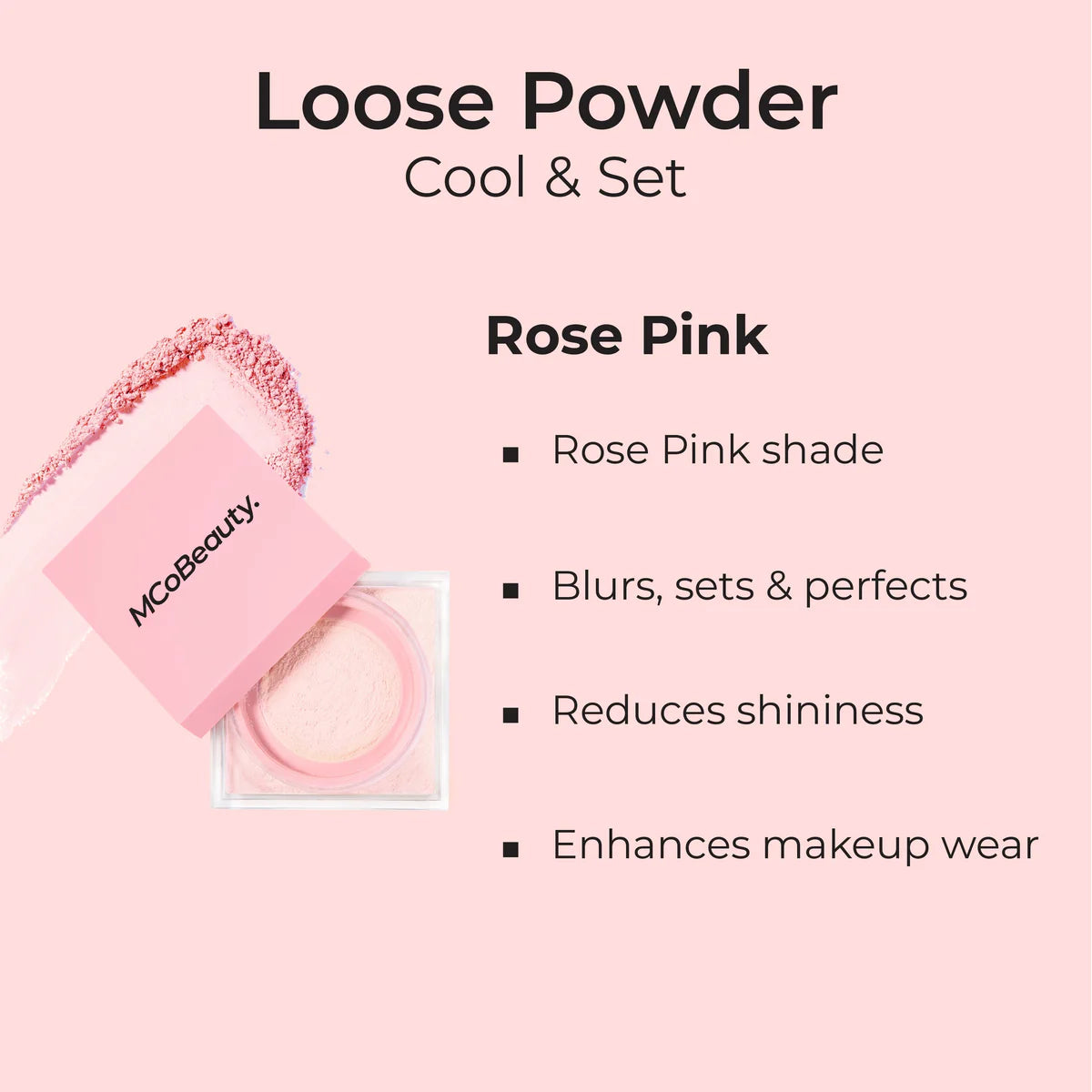 LOOSE POWDER COOL & SET ( Huda beauty easy bake DUPE )-Rose pink