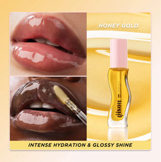 Honey Infused Hydrating Lip Oil-Honey Gold - clear golden glow
