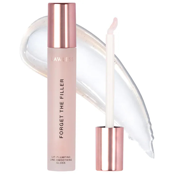 Forget The Filler Lip Plumper Line Smoothing Gloss- Rosy Outlook - super sheer baby pink (#1 gloss )