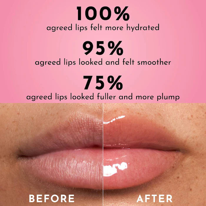 Forget The Filler Lip Plumper Line Smoothing Gloss- Rosy Outlook - super sheer baby pink (#1 gloss )