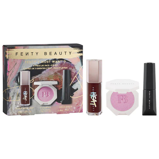 Fenty's Most Want'd: 3-Piece Lip, Face + Eye Kit (96$ value)