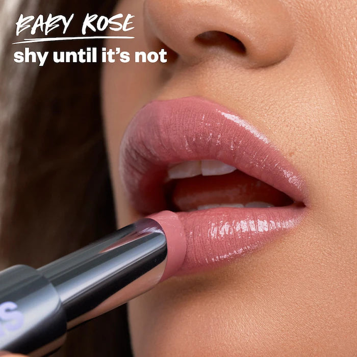 Wet Stick Moisturizing Shiny Sheer Lipstick with Ceramides-Baby Rose - neutral light pink