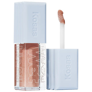 Wet Lip Oil Plumping Peptide Lip Treatment Gloss-Unzipped - milky pink champagne