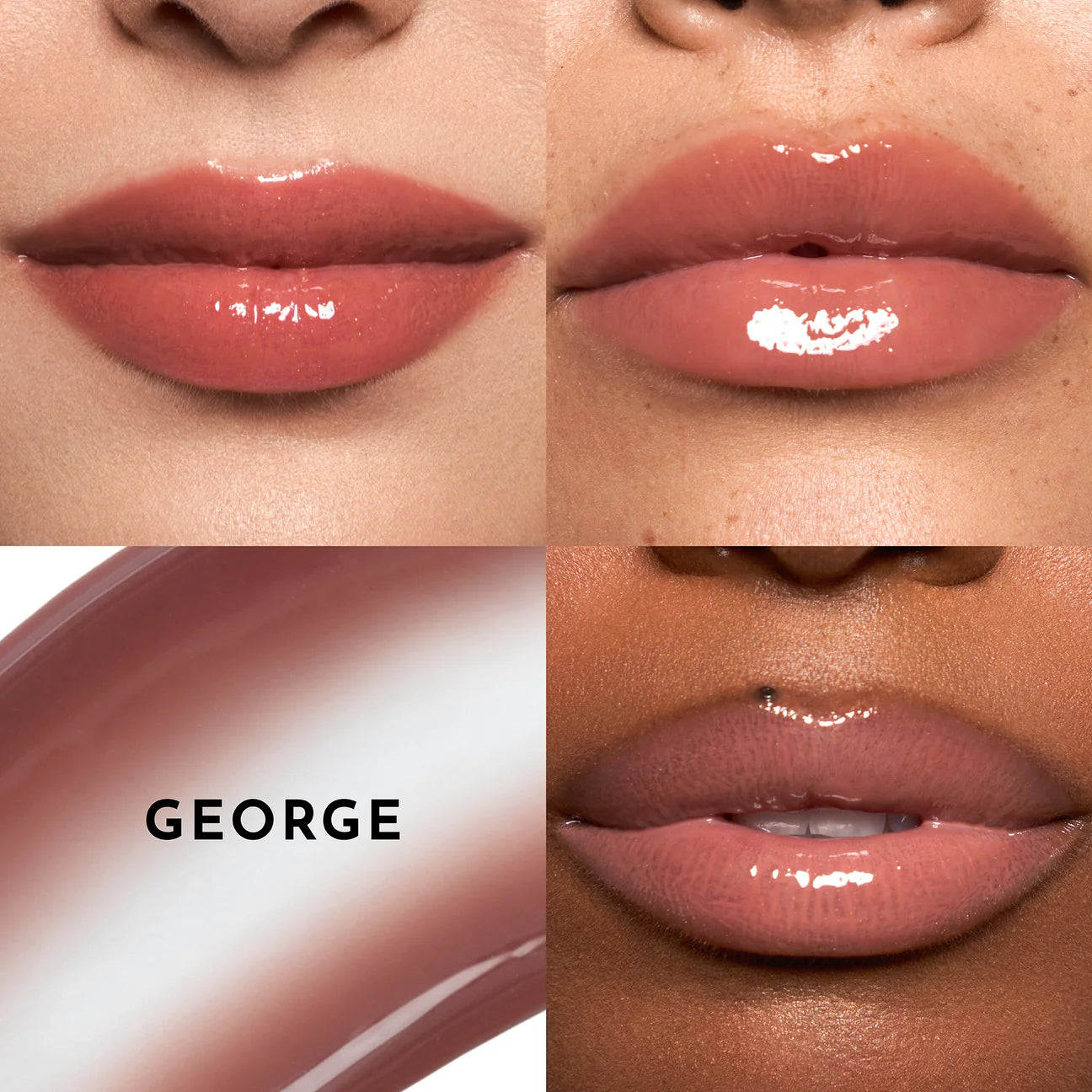 Forget The Filler Lip-Plumping Line-Smoothing Gloss - George (medium taupe nude)