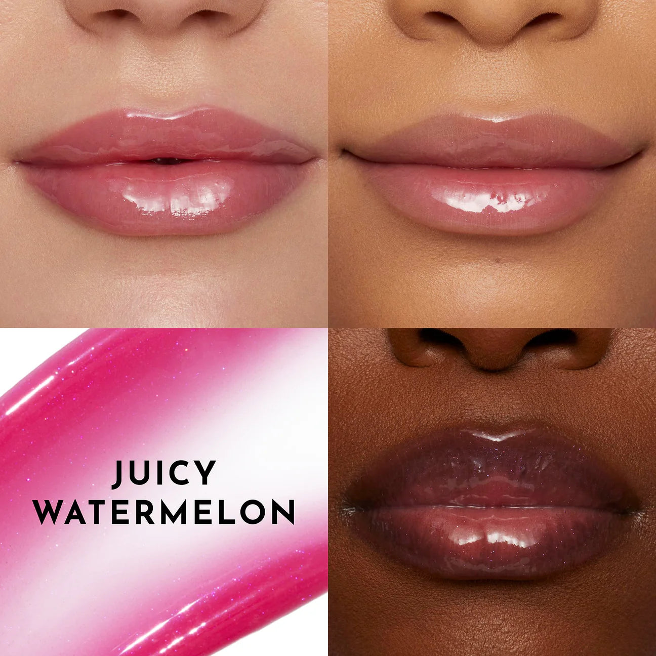 Forget The Filler Lip-Plumping Line-Smoothing Gloss- Juicy watermelon (sheer watermelon with a pearl finish and a sweet & juicy watermelon)