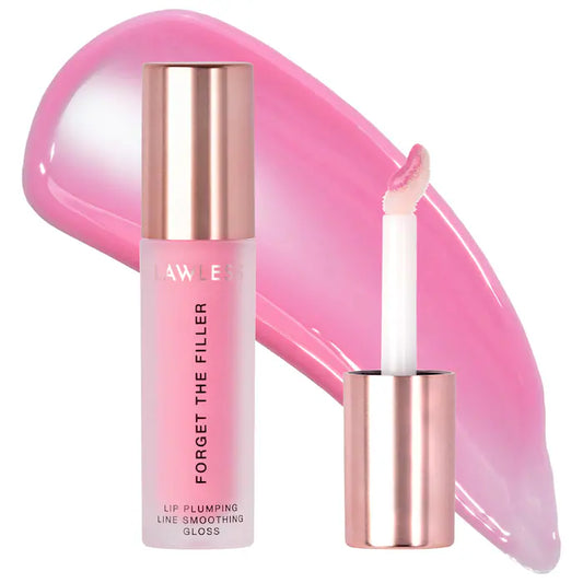 Forget The Filler Lip Plumper Line Smoothing Gloss-Daisy Pink - sheer, creamy baby pink