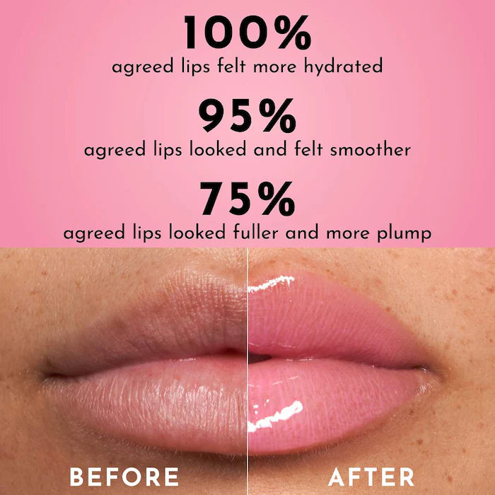 Forget The Filler Lip Plumper Line Smoothing Gloss-Daisy Pink - sheer, creamy baby pink