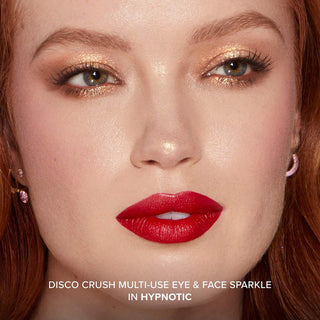 Disco Crush High Shine Glitter Eye + Face Sparkle-Hypnotic - light gold sparkle