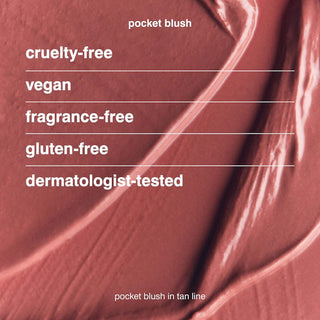 Pocket Blush Buildable Hydrating Cream Blush- Tan line