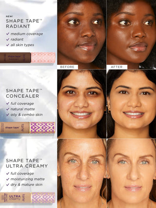 shape tape™ radiant medium coverage concealer