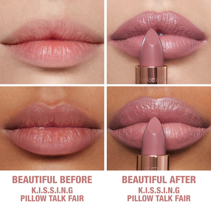 K.I.S.S.I.N.G Satin Shine Lipstick- Pillow talk Fair ( NEW shade )