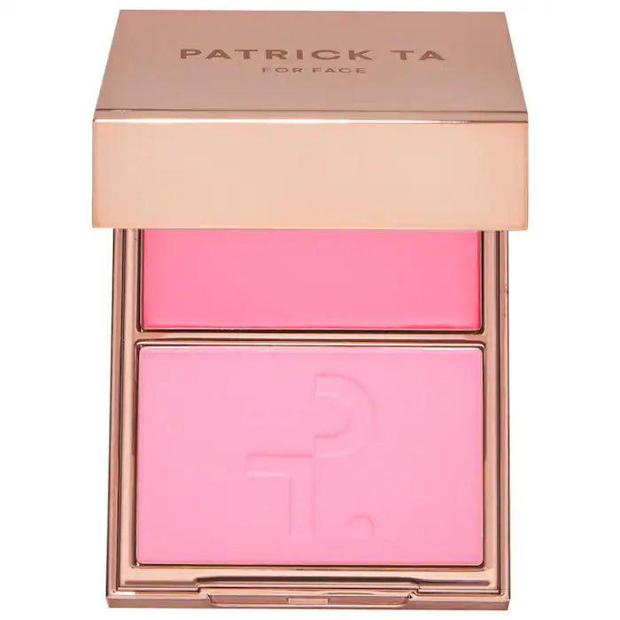 Major Headlines Double-Take Crème & Powder Blush Duo-Just Enough - soft blue pink