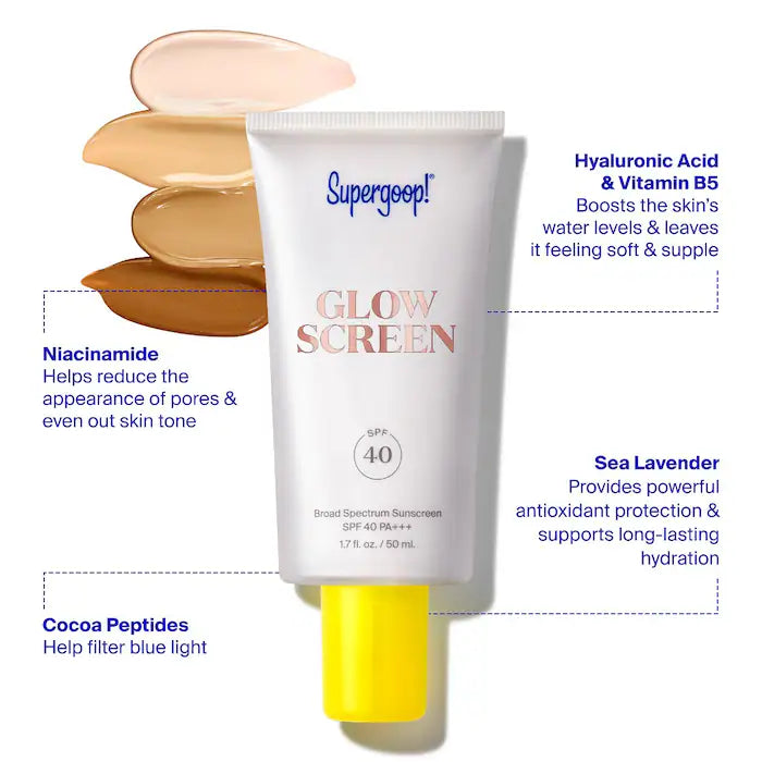 Glowscreen SPF 40 Sunscreen with Hyaluronic Acid + Niacinamide