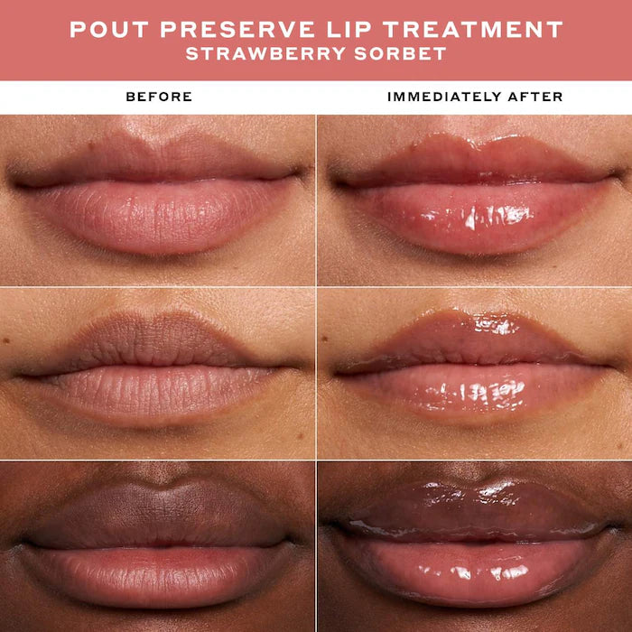 Pout Preserve Hydrating Peptide Strawberry Sorbet Lip Treatment-