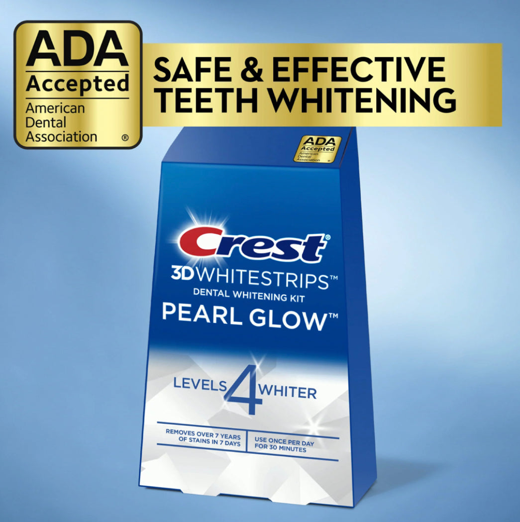 Crest 3D Whitestrips Pearl Glow Teeth Whitening Kit 14 Strips