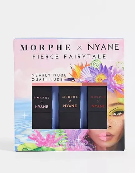 MORPHE X NYANE POUT CLOUT LIPSTICK TRIO - NEARLY NUDE