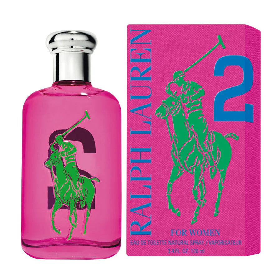 Polo Big Pony No.2 Pink Eau de Toilette Spray for Women 3.4 oz -100ml