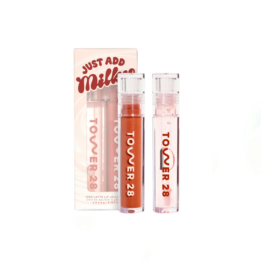 Tower 28 Just Add Milky Iced Latte Lip Jelly Duo (54$ value)