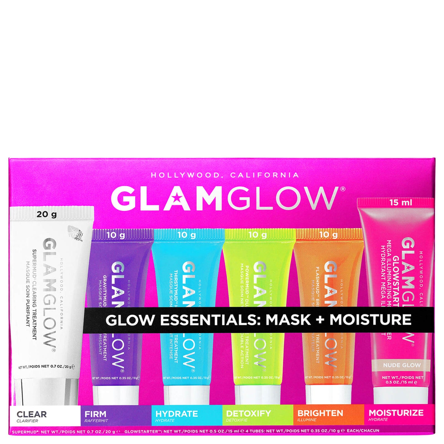 GLAMGLOW ESSENTIALS: MASK + MOISTURE (6 pieces)