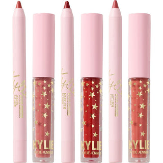 Mini matte liquid lipstick and lip liner trio