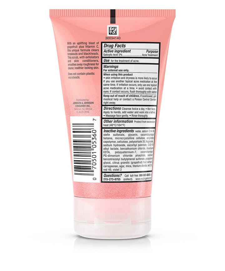 Oil-Free Acne Wash Pink Grapefruit Foaming Scrub