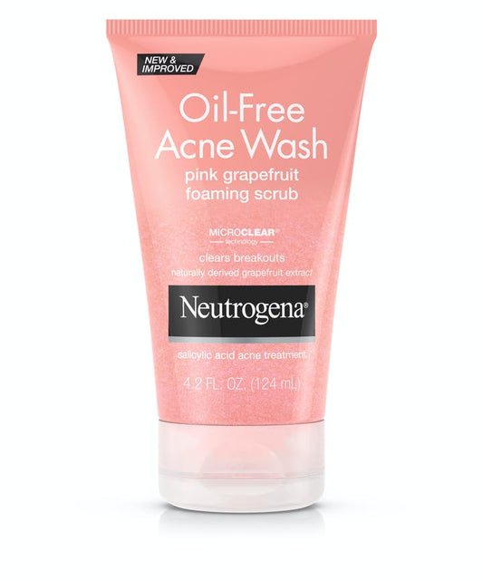Oil-Free Acne Wash Pink Grapefruit Foaming Scrub