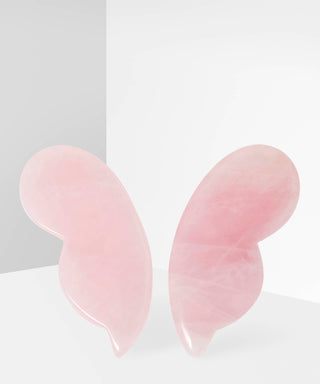 ANGEL WINGS ROSE QUARTZ GUA SHA
