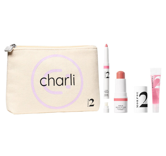 CHARLI’S GO-TO FAVES 3-PIECE MAKEUP SET + BAG