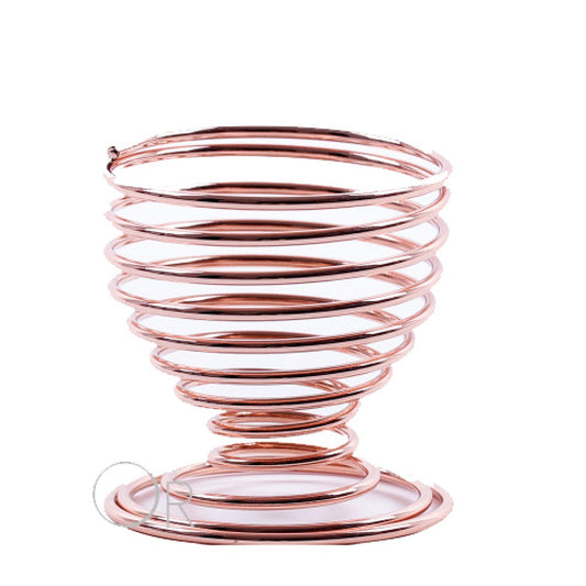 Twisted rose gold blender holder