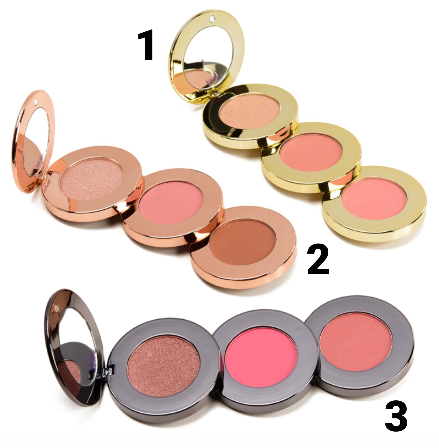 Blush , bronzer and highlight