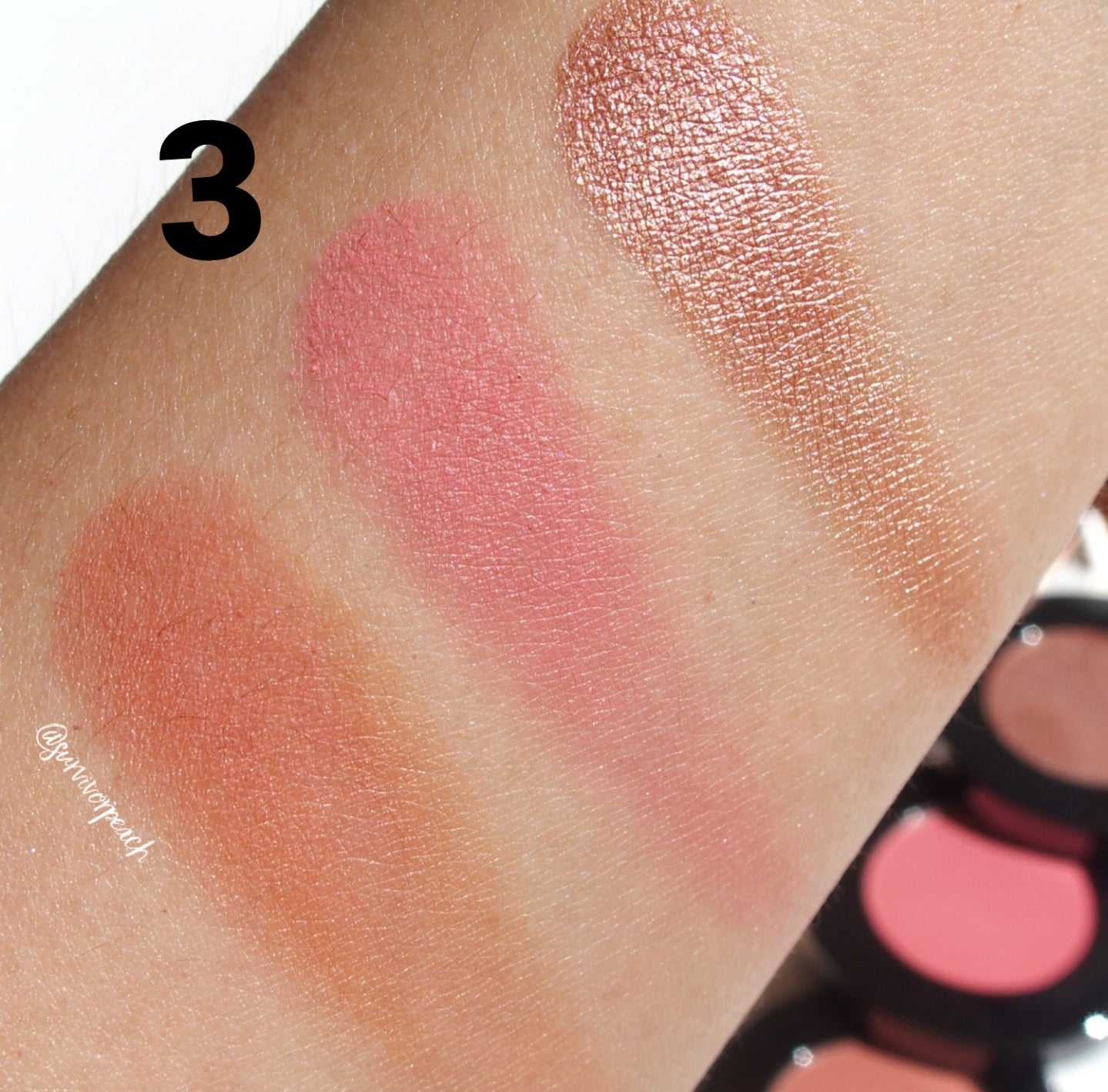 Blush , bronzer and highlight