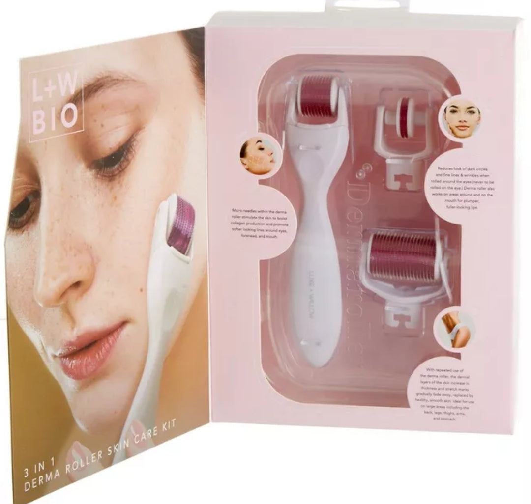 LUSTRE - 3 In 1 Derma Roller Skin Care Kit