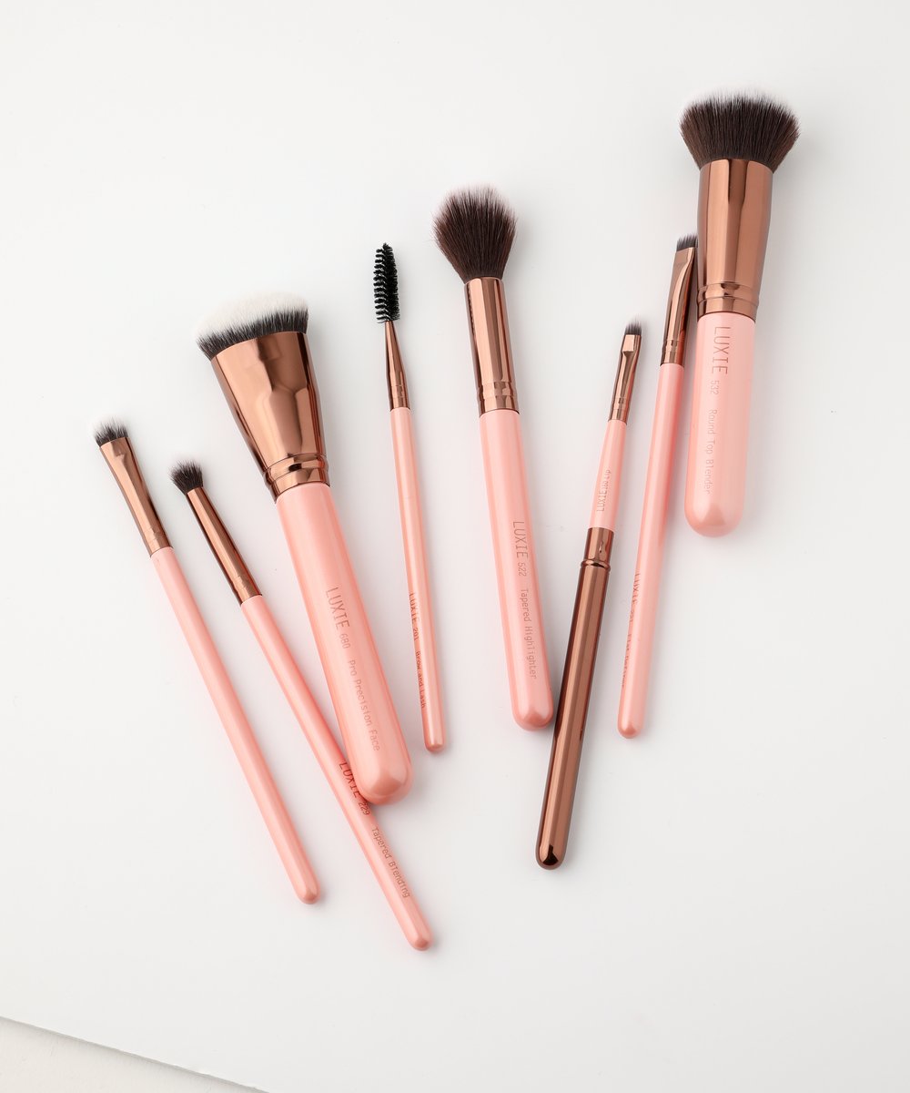 LUXIE COMPLETE FACE BRUSH SET - ROSE GOLD