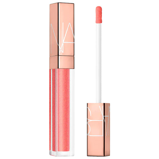 Afterglow Lip Shine Gloss-Orgasm - peachy pink with golden shimmer