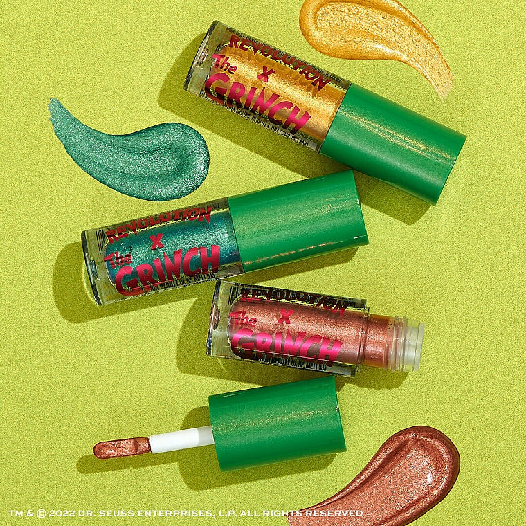 The Grinch x Makeup Revolution Don't Give a Grinch Liquid eyeshadow