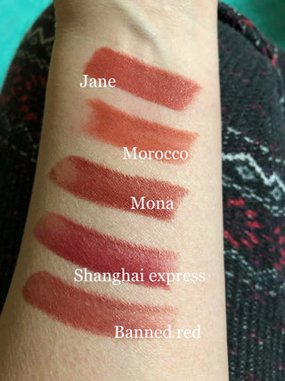Banned red lipstick