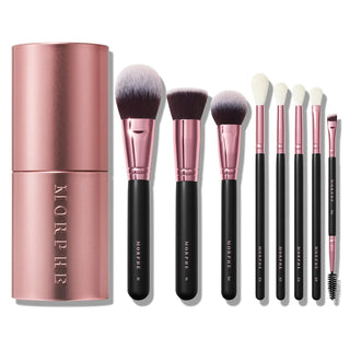 Flash Of Rose 8-Piece Rose Gold Brush Set