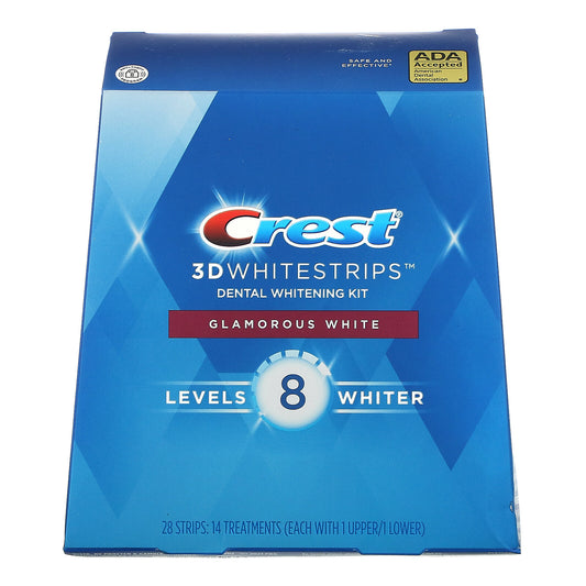 Crest 3D Whitestrips, Glamorous White, Teeth Whitening Strip Kit, 28 Strips (14 Count Pack)
