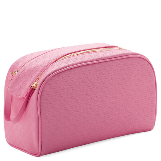 PINK DOUBLE ZIP MAKEUP BAG

( Fits alot as shown )